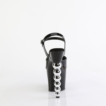 **7" Beaded Heel, 3 1/4" PF Ankle Strap Sandal (Pleaser BLISS709/B/B-SCH)