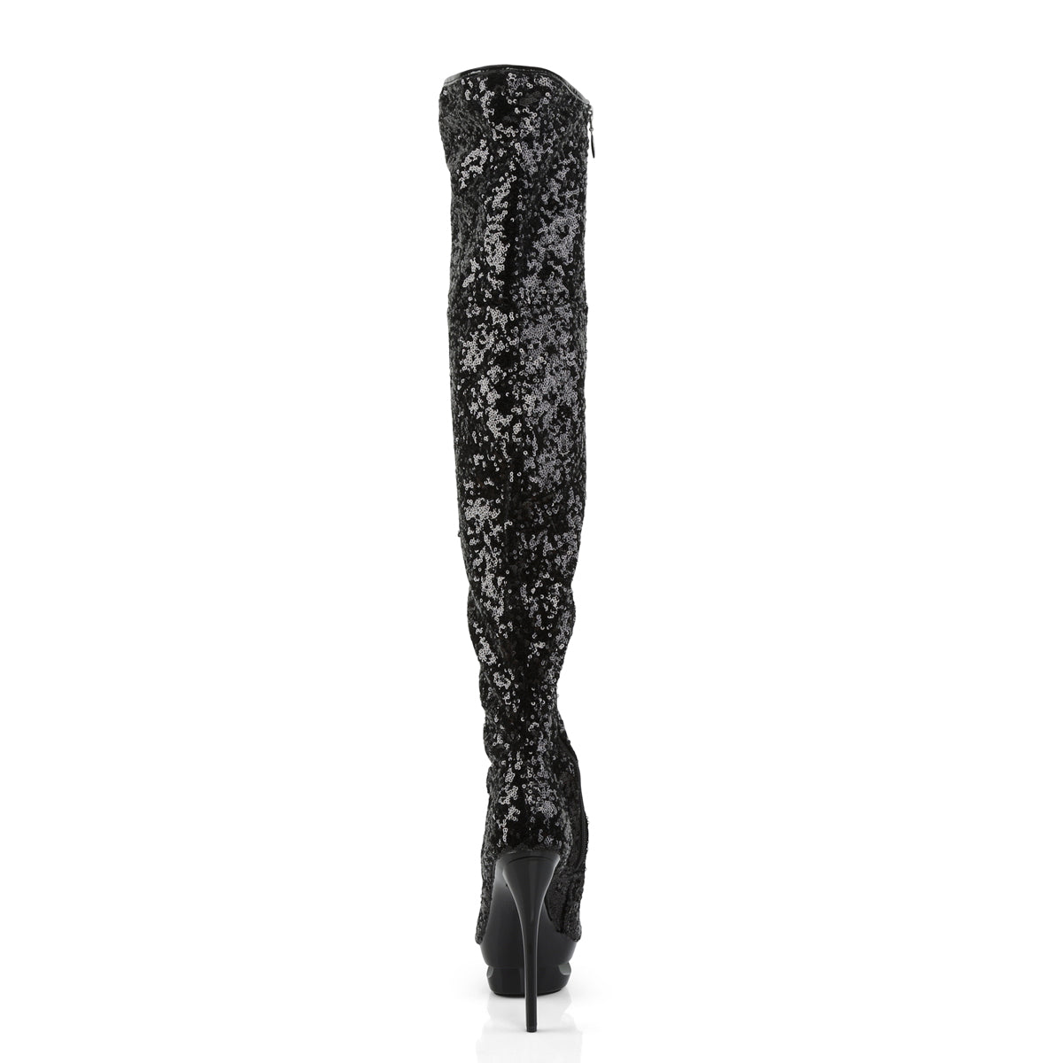 6" Heel, 1 1/2" Dual PF Open Toe Thigh Boot (Pleaser BL-R3011/BSQ/M)
