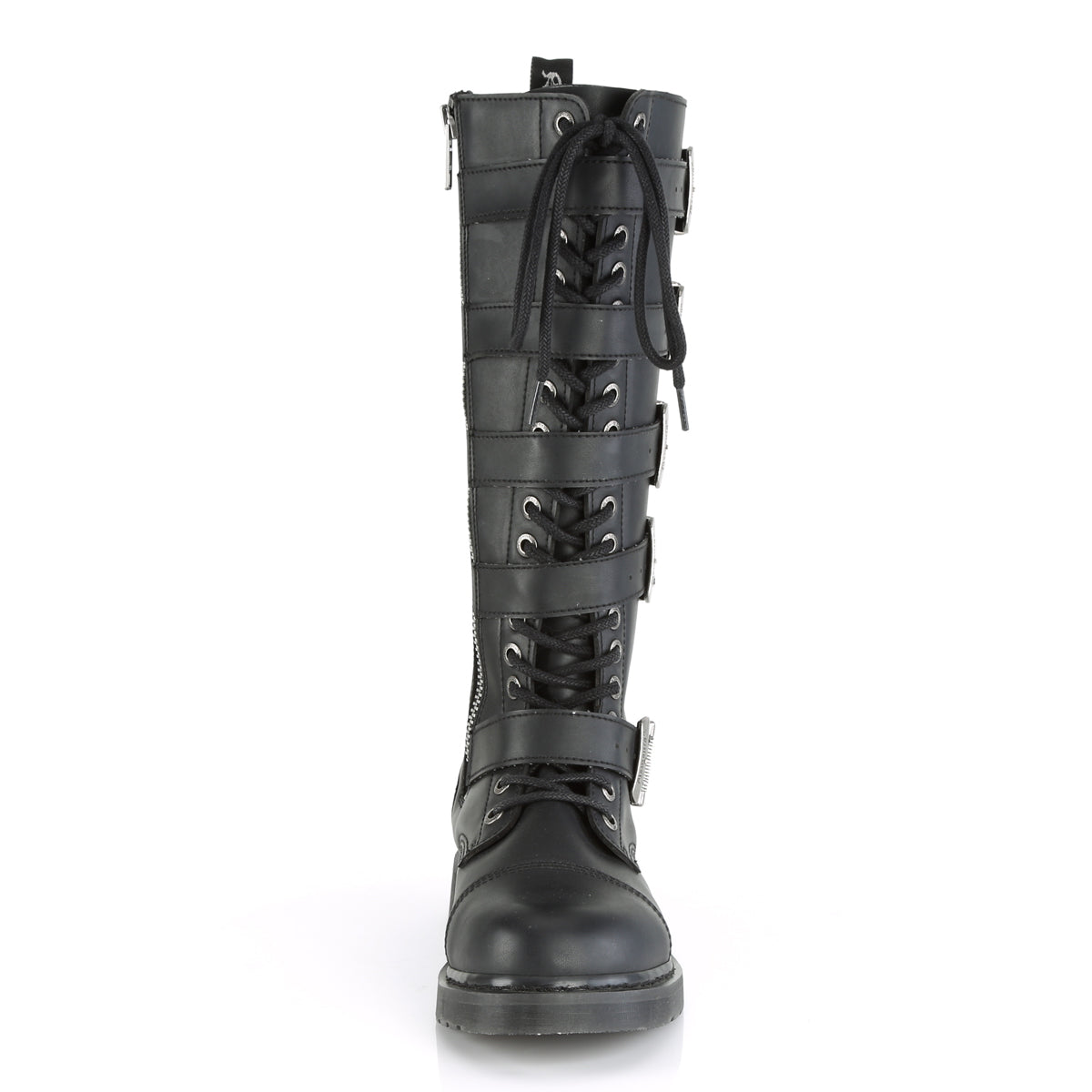 1 1/4" Heel 20 Eyelet  Knee High Combat Boot, Side Zip (Demonia BOLT425/BVL)