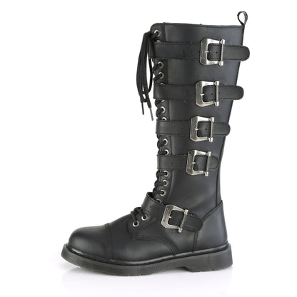 1 1/4" Heel 20 Eyelet  Knee High Combat Boot, Side Zip (Demonia BOLT425/BVL)