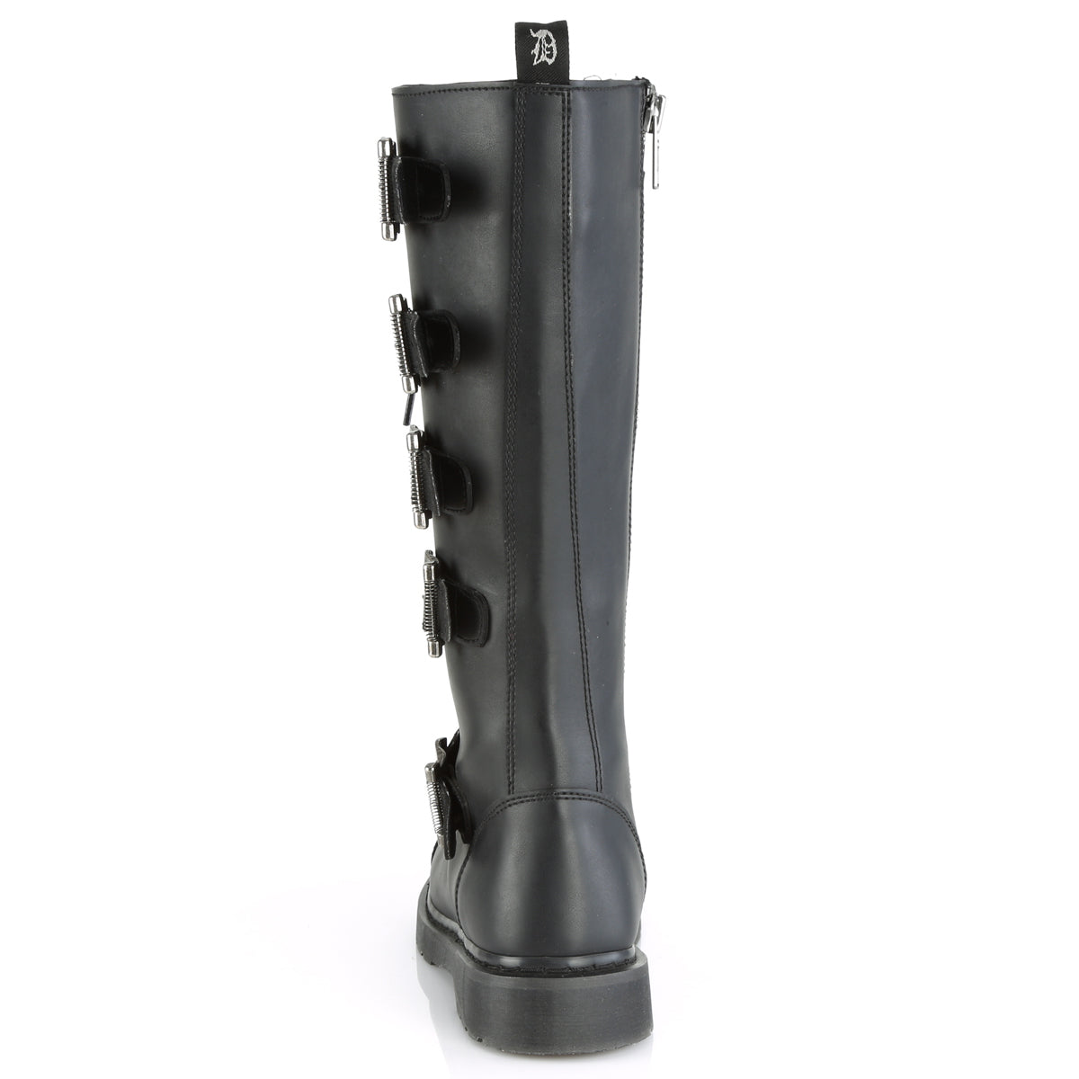 1 1/4" Heel 20 Eyelet  Knee High Combat Boot, Side Zip (Demonia BOLT425/BVL)