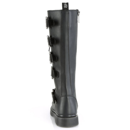 1 1/4" Heel 20 Eyelet  Knee High Combat Boot, Side Zip (Demonia BOLT425/BVL)