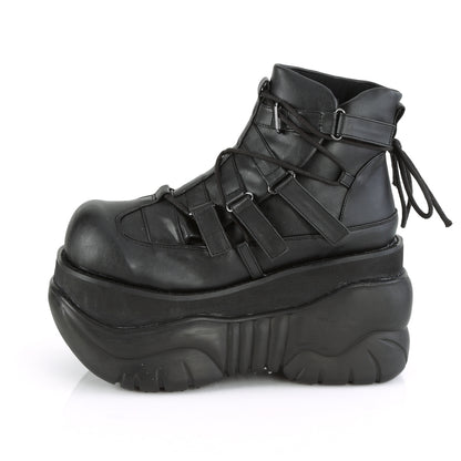 4" PF Ankle Bootie w/ Hook N' Loop Straps (Demonia BOX13/BVL)