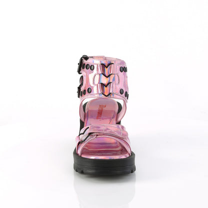 *2 3/4" Heel, 1" Platform Ankle Strap Sandal (Demonia BRATTY07/PHG)