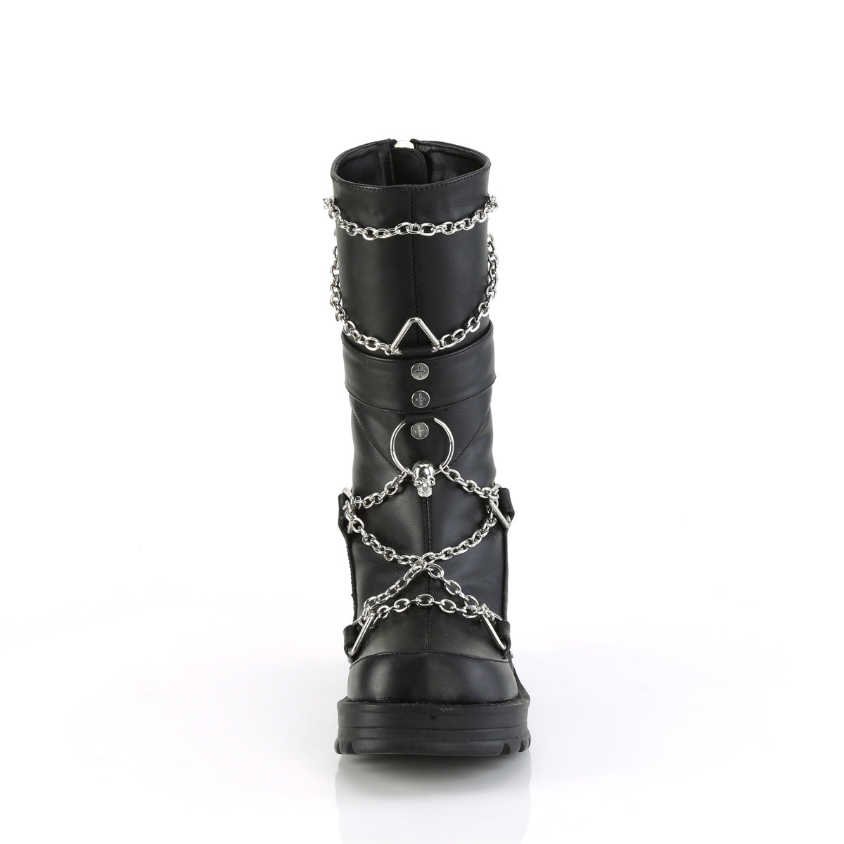 **2 3/4" Heel, 1" Platform Mid-Calf Boot, Back Zip (Demonia BRATTY120/BVL)