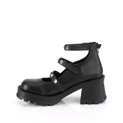 2 3/4" Heel, 1" Platform Ankle High Strappy Shoe (Demonia BRATTY30/BVL)