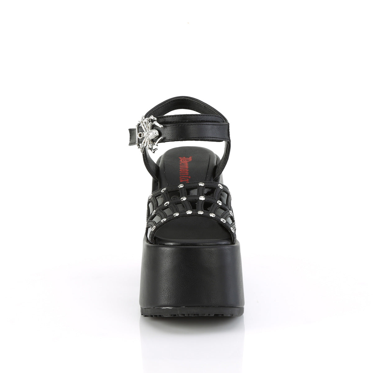 5" Chunky Heel, 3" Platform Ankle Strap Sandal (Demonia CAM17/BVL)