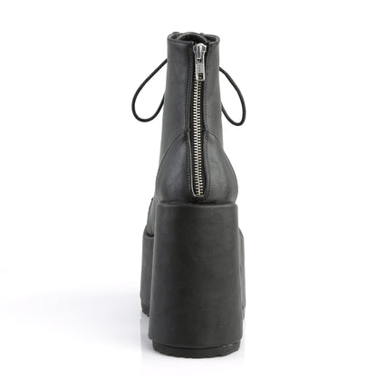 5" ChunkyHeel, 3" P/FLace-Up Ankle Boot, Metal Back Zip (Demonia CAM203/B)