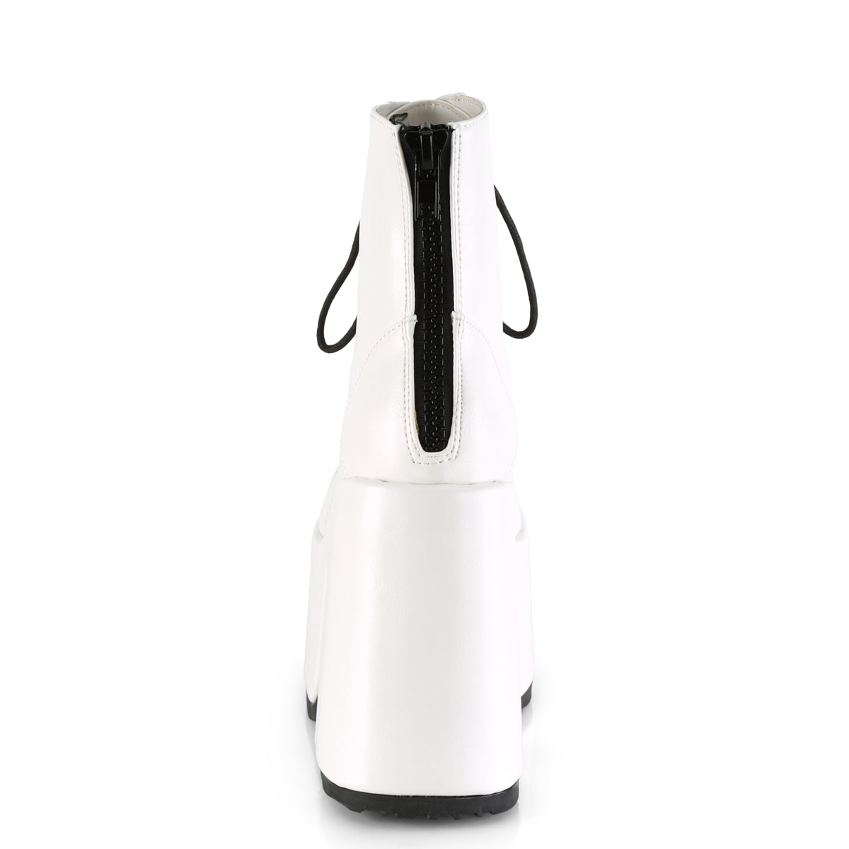 5" ChunkyHeel, 3" P/FLace-Up Ankle Boot, Metal Back Zip (Demonia CAM203/B)