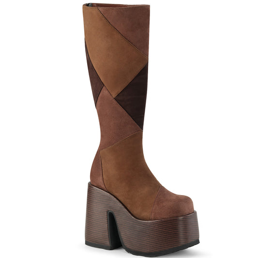 5" Chunky Heel, 3" P/F Knee High Boot, Inside Zip (Demonia CAM280/BNMCVS)