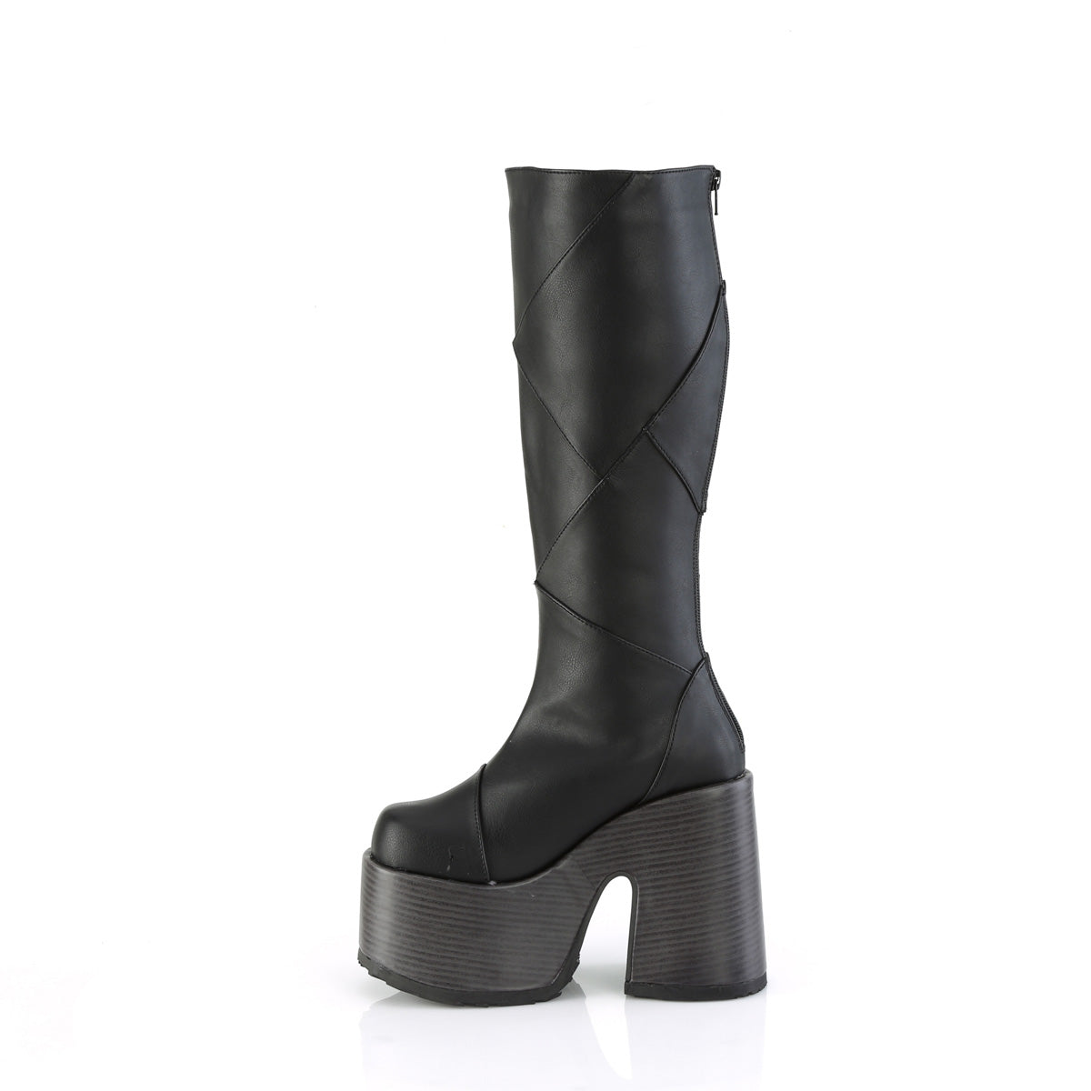 5" Chunky Heel, 3" P/F Knee High Boot, Inside Zip (Demonia CAM280/BNMCVS)