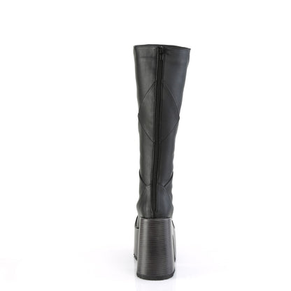 5" Chunky Heel, 3" P/F Knee High Boot, Inside Zip (Demonia CAM280/BNMCVS)