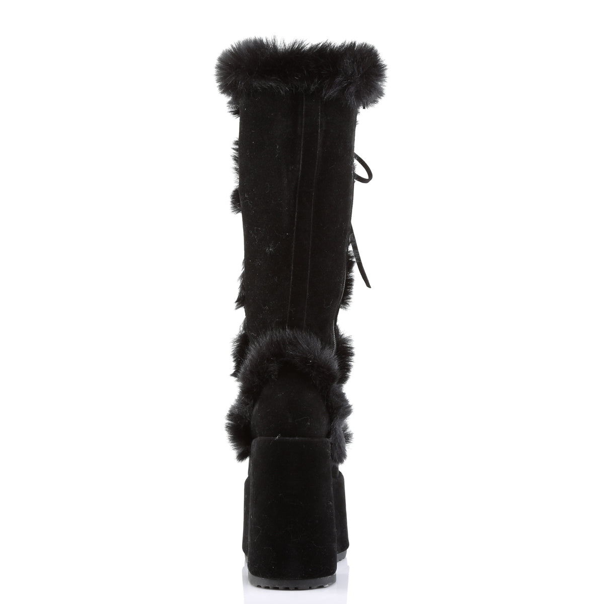 5" PF Goth Punk Gogo Faux Fur Knee BT (Demonia CAM311/B/SUE)