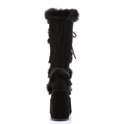 5" PF Goth Punk Gogo Faux Fur Knee BT (Demonia CAM311/B/SUE)