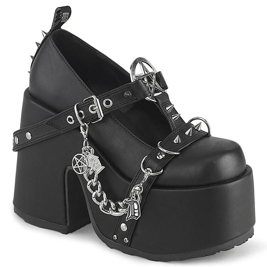 5" Chunky Heel, 3" Platform Eyelet T-Strap Maryjane (Demonia CAM33/BVL)