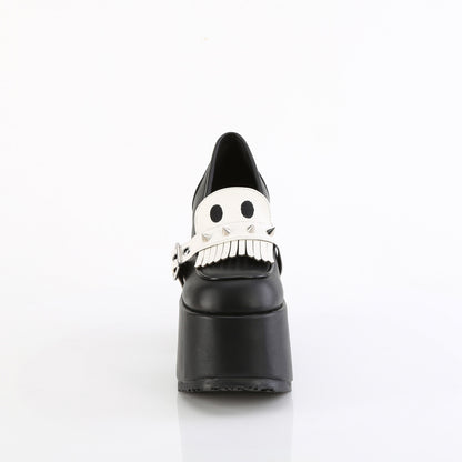 **5" Chunky Heel, 3" Platform Oxford Shoe (Demonia CAM58/BVL)