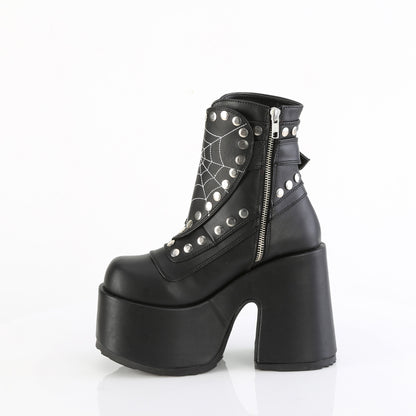 **5" Chunky Heel, 3" P/F  Mid-Calf Boot, Side Zip (Demonia CAM70/BVL)