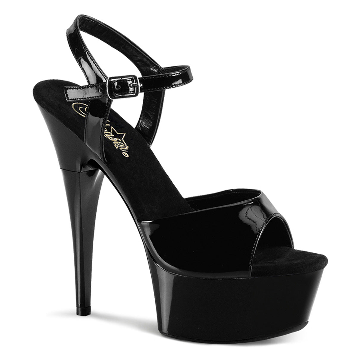 6" Ankle Strap PF Sandal W/RS On Heel (Pleaser CAP609/B/C)