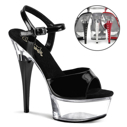 6" Ankle Strap PF Sandal W/RS On Heel (Pleaser CAP609/B/C)