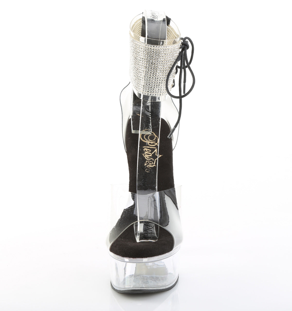6" Heel, 1 3/4" PF RS Ankle Cuff Sandal, Back Zip (Pleaser CAP624RS/C/B)
