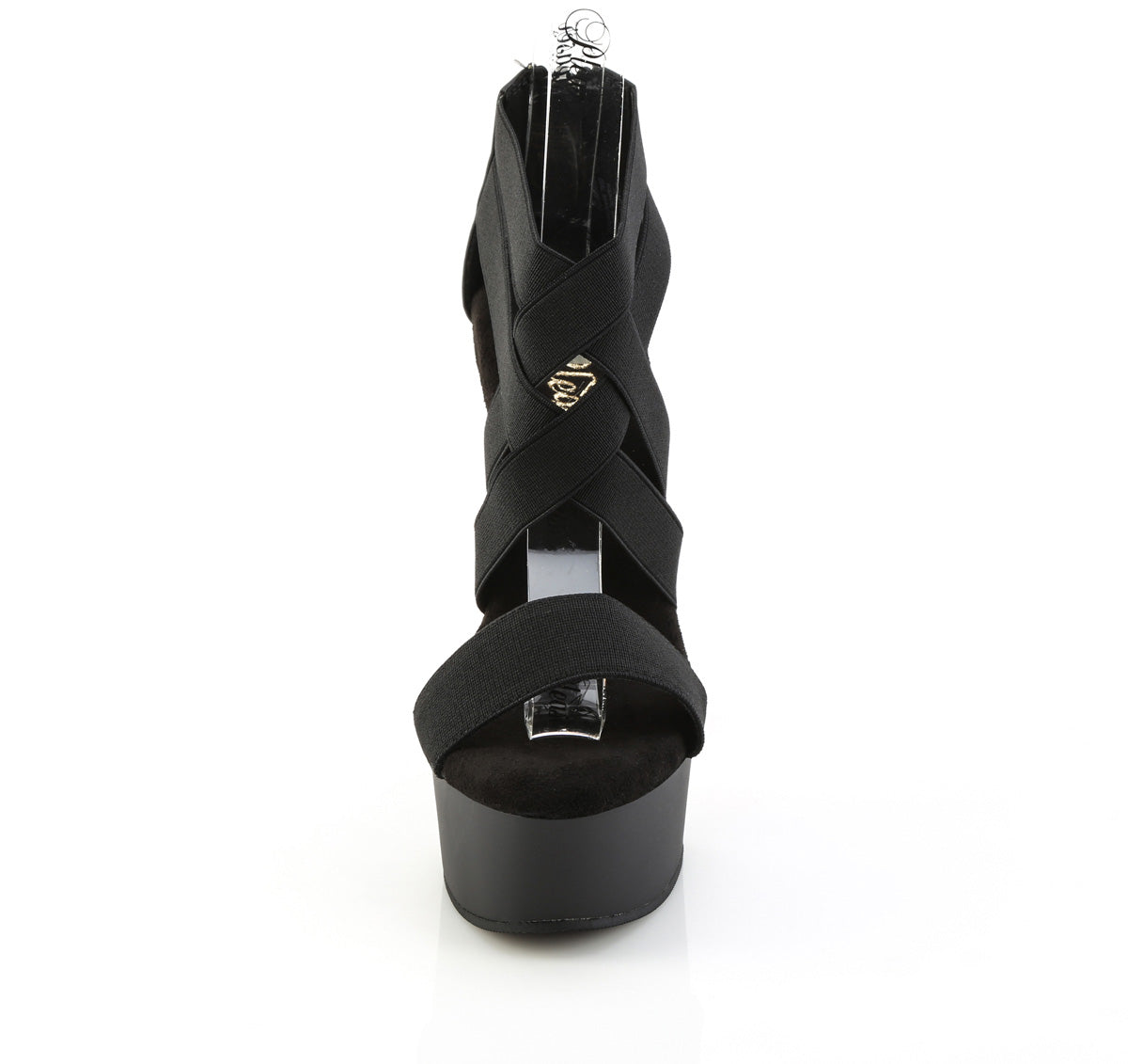 6" Heel, 1 3/4" PF Criss Cross Sandal w/ RS on Heel (Pleaser CAP669/BELS/M)