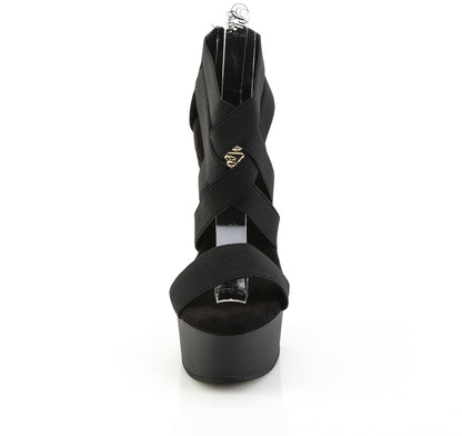 6" Heel, 1 3/4" PF Criss Cross Sandal w/ RS on Heel (Pleaser CAP669/BELS/M)