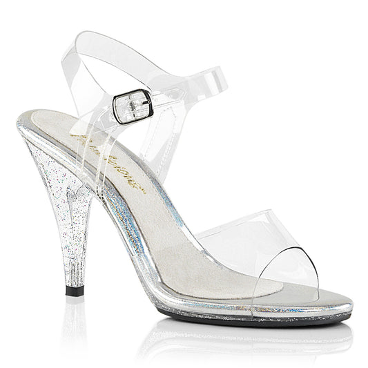 *4" Heel, 1/8" PF Ankle Strap Sandal W/Mini Glitters (Fabulicious CAR408MG/C/M)