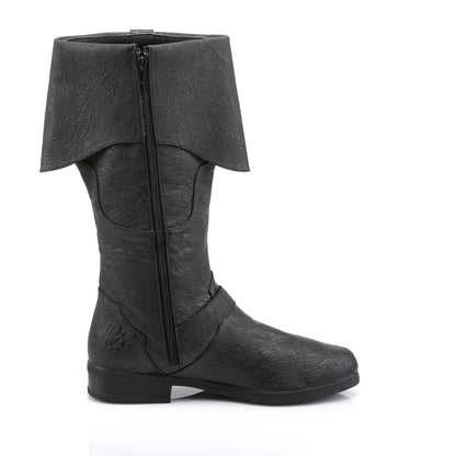 1 1/2" Heel, Cuffed Knee Boot W/ Octopus Buckles, Side Zip (Funtasma CARR299/BNPU)