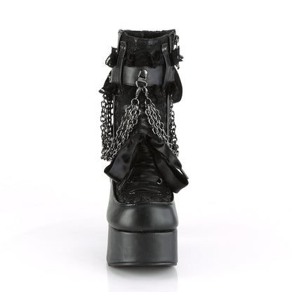 4 1/2" Heel, 2" PF Ankle Boot, Side Zip (Demonia CHA110/BVL-LC)