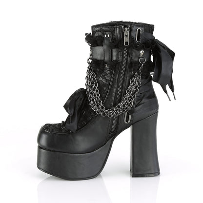 4 1/2" Heel, 2" PF Ankle Boot, Side Zip (Demonia CHA110/BVL-LC)