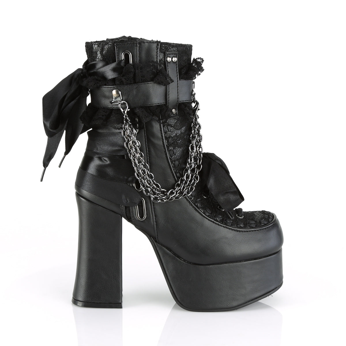 4 1/2" Heel, 2" PF Ankle Boot, Side Zip (Demonia CHA110/BVL-LC)