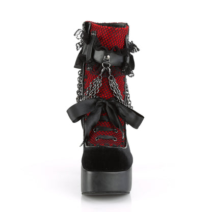 4 1/2" Heel, 2" PF Ankle Boot, Side Zip (Demonia CHA110/BVL-LC)