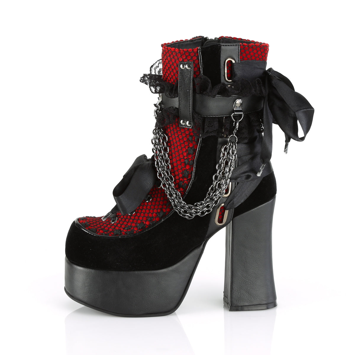 4 1/2" Heel, 2" PF Ankle Boot, Side Zip (Demonia CHA110/BVL-LC)