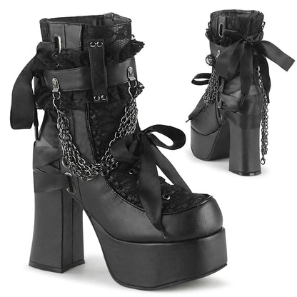 4 1/2" Heel, 2" PF Ankle Boot, Side Zip (Demonia CHA110/BVL-LC)