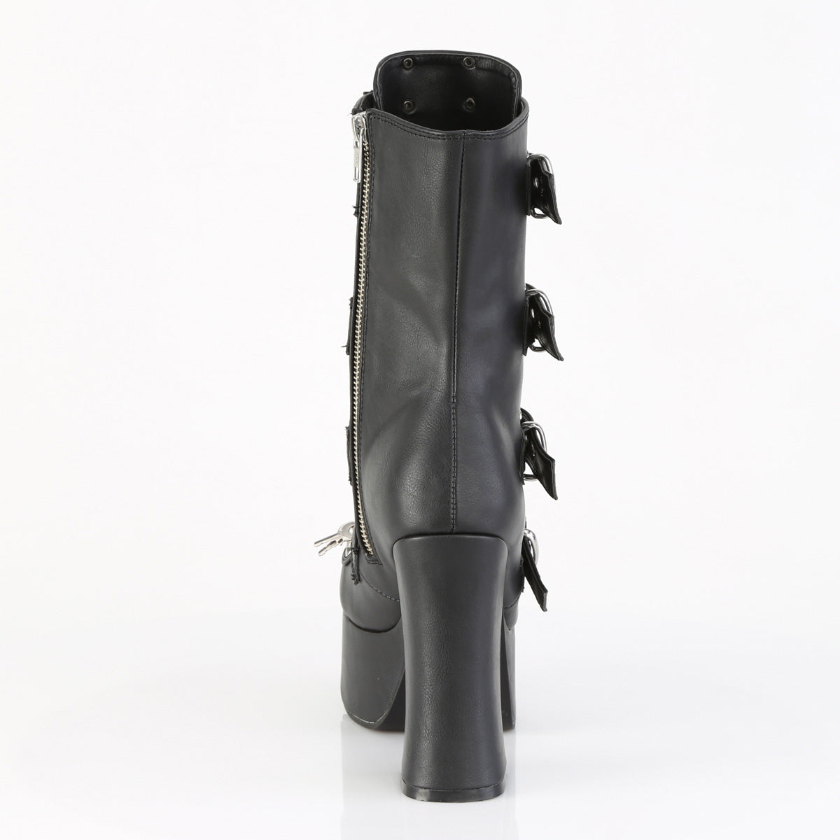 4 1/2" Heel, 2" PF Lace-Up Front Ankle Boot, Inside Zip (Demonia CHA118/BVL)