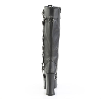 4 1/2" Heel, 2" PF Knee High Boot, Inside Zip (Demonia CHA211/BVL)