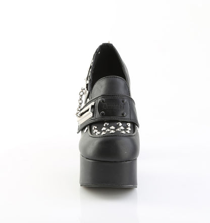 4 1/2" Heel, 2" PF Lace-Up Loafer (Demonia CHA32/BVL)