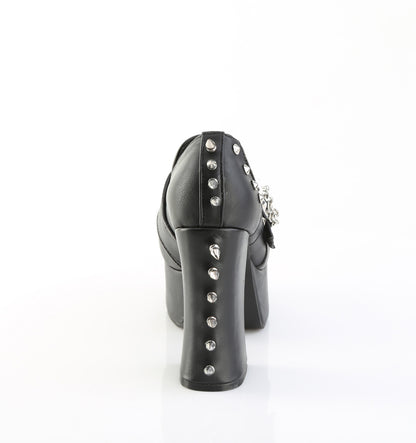 4 1/2" Heel, 2" PF Lace-Up Loafer (Demonia CHA32/BVL)