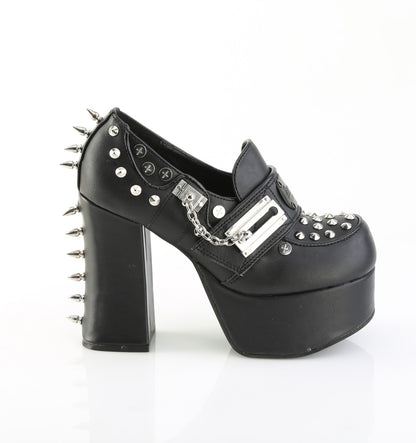 4 1/2" Heel, 2" PF Lace-Up Loafer (Demonia CHA32/BVL)