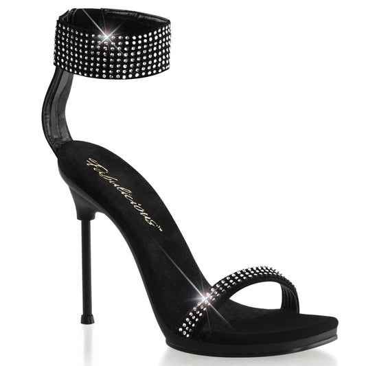 4 1/2" Heel, 1/4" PF Ankle Strap Sandal w/RS, Back Zip (Fabulicious CHIC40/B/NB)