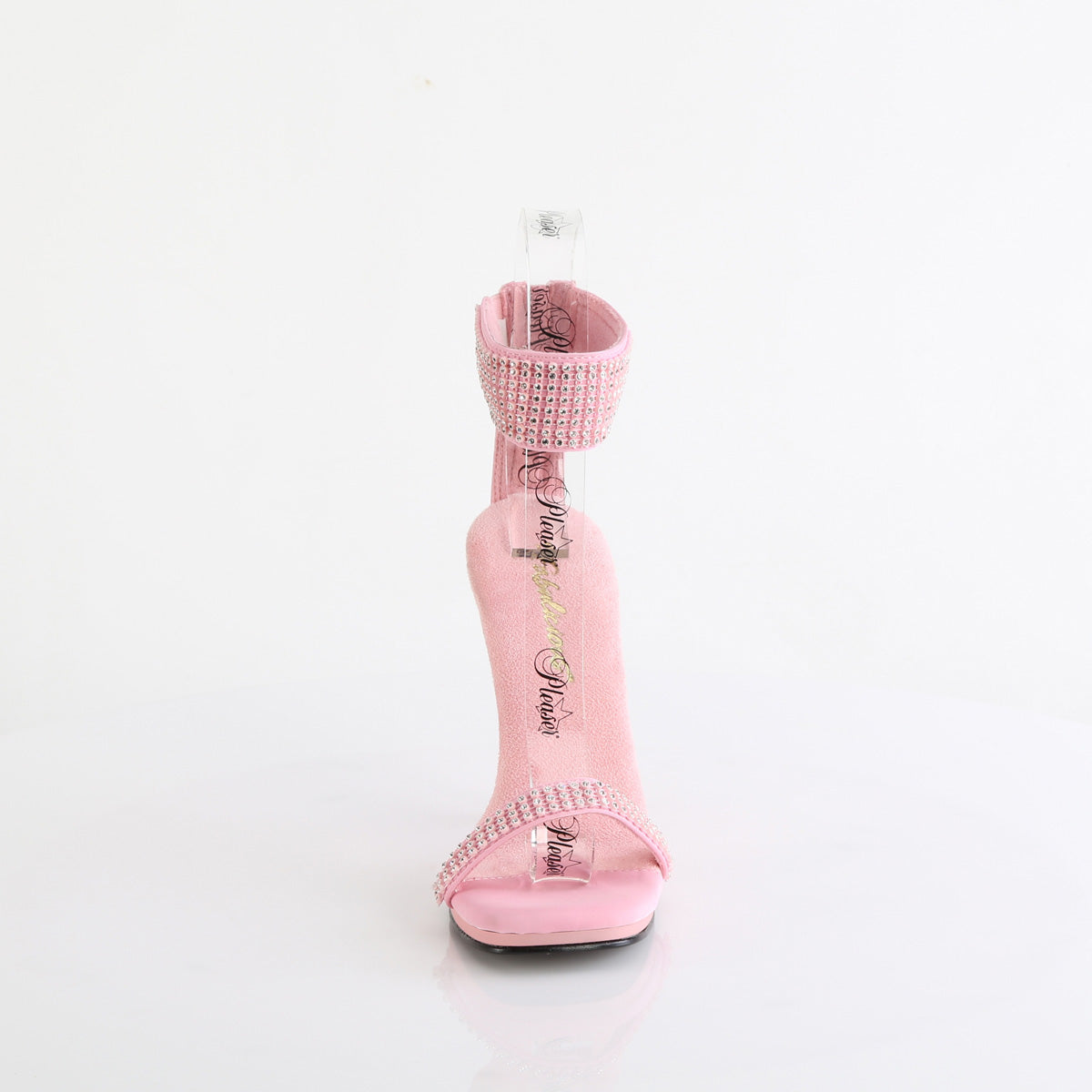 4 1/2" Heel, 1/4" PF Ankle Strap Sandal w/RS, Back Zip (Fabulicious CHIC40/B/NB)