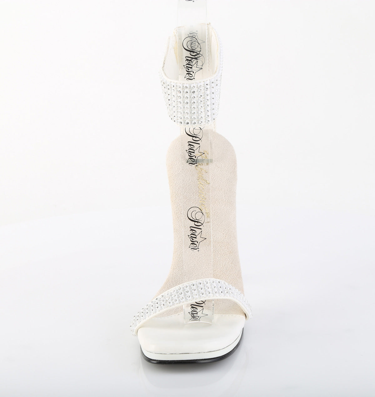 4 1/2" Heel, 1/4" PF Ankle Strap Sandal w/RS, Back Zip (Fabulicious CHIC40/B/NB)