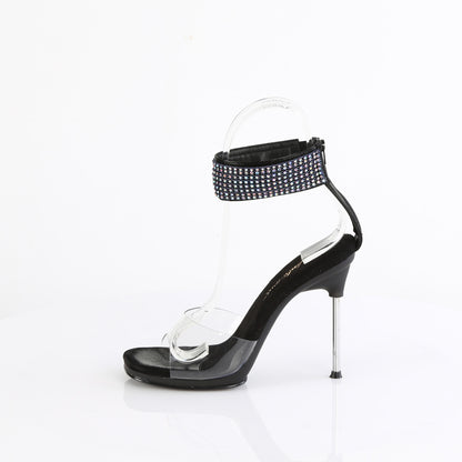 4 1/2" Heel, 1/4" PF Ankle Strap Sandal w/RS, Back Zip (Fabulicious CHIC42/C-BPU-RS/B)