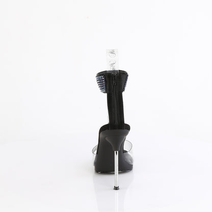 4 1/2" Heel, 1/4" PF Ankle Strap Sandal w/RS, Back Zip (Fabulicious CHIC42/C-BPU-RS/B)
