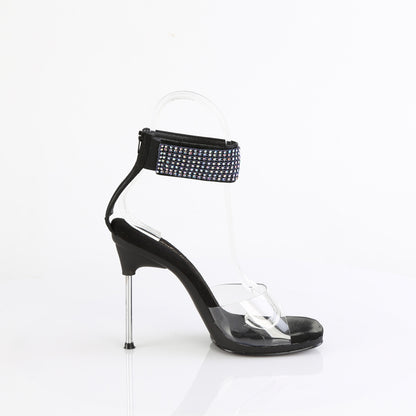 4 1/2" Heel, 1/4" PF Ankle Strap Sandal w/RS, Back Zip (Fabulicious CHIC42/C-BPU-RS/B)