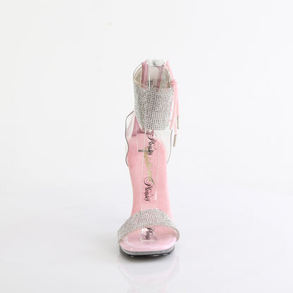 4 1/2" Heel, 1/4" PF Ankle Cuff Sandal w/RS, Back Zip (Fabulicious CHIC47/C-B/B)