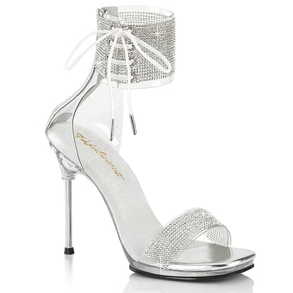 4 1/2" Heel, 1/4" PF Ankle Cuff Sandal w/RS, Back Zip (Fabulicious CHIC47/C-B/B)