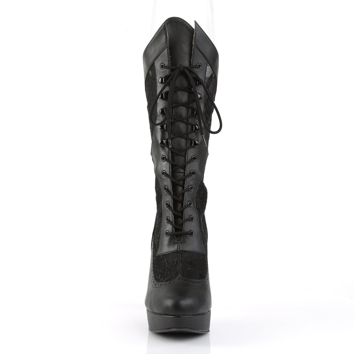 5 1/4" Heel, 1 1/4" PF Calf High Boot (Pleaser Pink Label CHLOE115/BPU)