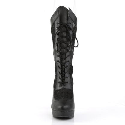 5 1/4" Heel, 1 1/4" PF Calf High Boot (Pleaser Pink Label CHLOE115/BPU)