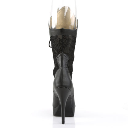 5 1/4" Heel, 1 1/4" PF Calf High Boot (Pleaser Pink Label CHLOE115/BPU)